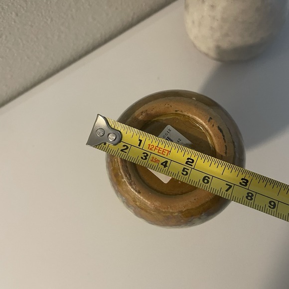 Lot of 2 ANTHROPOLOGIE Ceramic Small 4.5" Glazed Bud Vases - Picture 6 of 8